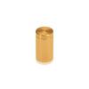 5/8'' Diameter X 1'' Barrel Length, Affordable Aluminum Standoffs, Gold Anodized Finish Easy Fasten Standoff (For Inside / Outside use) [Required Material Hole Size: 7/16'']