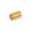 5/8'' Diameter X 1'' Barrel Length, Affordable Aluminum Standoffs, Gold Anodized Finish Easy Fasten Standoff (For Inside / Outside use) [Required Material Hole Size: 7/16'']