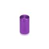 5/8'' Diameter X 1'' Barrel Length, Affordable Aluminum Standoffs, Purple Anodized Finish Easy Fasten Standoff (For Inside / Outside use) [Required Material Hole Size: 7/16'']