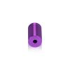 (Set of 4) 5/8'' Diameter X 1'' Barrel Length, Affordable Aluminum Standoffs, Purple Anodized Finish Standoff and (4) 2208Z Screw and (4) LANC1 Anchor for concrete/drywall (For Inside/Outside) [Required Material Hole Size: 7/16'']