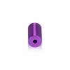 5/8'' Diameter X 1'' Barrel Length, Affordable Aluminum Standoffs, Purple Anodized Finish Easy Fasten Standoff (For Inside / Outside use) [Required Material Hole Size: 7/16'']