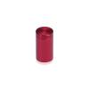 (Set of 4) 5/8'' Diameter X 1'' Barrel Length, Affordable Aluminum Standoffs, Cherry Red Anodized Finish Standoff and (4) 2208Z Screw and (4) LANC1 Anchor for concrete/drywall (For Inside/Outside) [Required Material Hole Size: 7/16'']