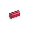 (Set of 4) 5/8'' Diameter X 1'' Barrel Length, Affordable Aluminum Standoffs, Cherry Red Anodized Finish Standoff and (4) 2208Z Screw and (4) LANC1 Anchor for concrete/drywall (For Inside/Outside) [Required Material Hole Size: 7/16'']