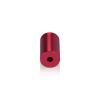 5/8'' Diameter X 1'' Barrel Length, Affordable Aluminum Standoffs, Cherry Red Anodized Finish Easy Fasten Standoff (For Inside / Outside use) [Required Material Hole Size: 7/16'']