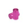 5/8'' Diameter X 1'' Barrel Length, Affordable Aluminum Standoffs, Rosy Pink Anodized Finish Easy Fasten Standoff (For Inside / Outside use) [Required Material Hole Size: 7/16'']