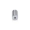(Set of 4) 5/8'' Diameter X 1'' Barrel Length, Affordable Aluminum Standoffs, Silver Anodized Finish Standoff and (4) 2208Z Screw and (4) LANC1 Anchor for concrete/drywall (For Inside/Outside) [Required Material Hole Size: 7/16'']
