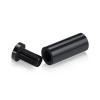 5/8'' Diameter X 1-1/2'' Barrel Length, Affordable Aluminum Standoffs, Black Anodized Finish Easy Fasten Standoff (For Inside / Outside use) [Required Material Hole Size: 7/16'']