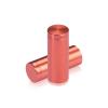 (Set of 4) 5/8'' Diameter X 1-1/2'' Barrel Length, Affordable Aluminum Standoffs, Copper Anodized Finish Standoff and (4) 2208Z Screw and (4) LANC1 Anchor for concrete/drywall (For Inside/Outside) [Required Material Hole Size: 7/16'']