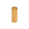 (Set of 4) 5/8'' Diameter X 1-1/2'' Barrel Length, Affordable Aluminum Standoffs, Gold Anodized Finish Standoff and (4) 2208Z Screw and (4) LANC1 Anchor for concrete/drywall (For Inside/Outside) [Required Material Hole Size: 7/16'']