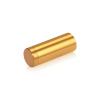 (Set of 4) 5/8'' Diameter X 1-1/2'' Barrel Length, Affordable Aluminum Standoffs, Gold Anodized Finish Standoff and (4) 2208Z Screw and (4) LANC1 Anchor for concrete/drywall (For Inside/Outside) [Required Material Hole Size: 7/16'']