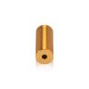 5/8'' Diameter X 1-1/2'' Barrel Length, Affordable Aluminum Standoffs, Gold Anodized Finish Easy Fasten Standoff (For Inside / Outside use) [Required Material Hole Size: 7/16'']