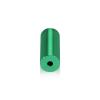 5/8'' Diameter X 1-1/2'' Barrel Length, Affordable Aluminum Standoffs, Green Anodized Finish Easy Fasten Standoff (For Inside / Outside use) [Required Material Hole Size: 7/16'']