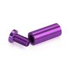 5/8'' Diameter X 1-1/2'' Barrel Length, Affordable Aluminum Standoffs, Purple Anodized Finish Easy Fasten Standoff (For Inside / Outside use) [Required Material Hole Size: 7/16'']