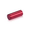5/8'' Diameter X 1-1/2'' Barrel Length, Affordable Aluminum Standoffs, Cherry Red Anodized Finish Easy Fasten Standoff (For Inside / Outside use) [Required Material Hole Size: 7/16'']