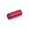 (Set of 4) 5/8'' Diameter X 1-1/2'' Barrel Length, Affordable Aluminum Standoffs, Cherry Red Anodized Finish Standoff and (4) 2208Z Screw and (4) LANC1 Anchor for concrete/drywall (For Inside/Outside) [Required Material Hole Size: 7/16'']