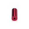 (Set of 4) 5/8'' Diameter X 1-1/2'' Barrel Length, Affordable Aluminum Standoffs, Cherry Red Anodized Finish Standoff and (4) 2208Z Screw and (4) LANC1 Anchor for concrete/drywall (For Inside/Outside) [Required Material Hole Size: 7/16'']