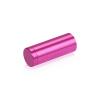 (Set of 4) 5/8'' Diameter X 1-1/2'' Barrel Length, Affordable Aluminum Standoffs, Rosy Pink Anodized Finish Standoff and (4) 2208Z Screw and (4) LANC1 Anchor for concrete/drywall (For Inside/Outside) [Required Material Hole Size: 7/16'']