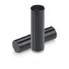 (Set of 4) 5/8'' Diameter X 2'' Barrel Length, Affordable Aluminum Standoffs, Black Anodized Finish Standoff and (4) 2208Z Screw and (4) LANC1 Anchor for concrete/drywall (For Inside/Outside) [Required Material Hole Size: 7/16'']