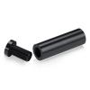 5/8'' Diameter X 2'' Barrel Length, Affordable Aluminum Standoffs, Black Anodized Finish Easy Fasten Standoff (For Inside / Outside use) [Required Material Hole Size: 7/16'']