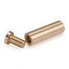 5/8'' Diameter X 2'' Barrel Length, Affordable Aluminum Standoffs, Champagne Anodized Finish Easy Fasten Standoff (For Inside / Outside use)