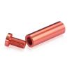 (Set of 4) 5/8'' Diameter X 2'' Barrel Length, Affordable Aluminum Standoffs, Copper Anodized Finish Standoff and (4) 2208Z Screw and (4) LANC1 Anchor for concrete/drywall (For Inside/Outside) [Required Material Hole Size: 7/16'']