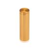 5/8'' Diameter X 2'' Barrel Length, Affordable Aluminum Standoffs, Gold Anodized Finish Easy Fasten Standoff (For Inside / Outside use) [Required Material Hole Size: 7/16'']