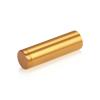 5/8'' Diameter X 2'' Barrel Length, Affordable Aluminum Standoffs, Gold Anodized Finish Easy Fasten Standoff (For Inside / Outside use) [Required Material Hole Size: 7/16'']