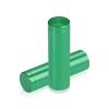 (Set of 4) 5/8'' Diameter X 2'' Barrel Length, Affordable Aluminum Standoffs, Green Anodized Finish Standoff and (4) 2208Z Screw and (4) LANC1 Anchor for concrete/drywall (For Inside/Outside) [Required Material Hole Size: 7/16'']