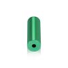 (Set of 4) 5/8'' Diameter X 2'' Barrel Length, Affordable Aluminum Standoffs, Green Anodized Finish Standoff and (4) 2208Z Screw and (4) LANC1 Anchor for concrete/drywall (For Inside/Outside) [Required Material Hole Size: 7/16'']