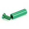 (Set of 4) 5/8'' Diameter X 2'' Barrel Length, Affordable Aluminum Standoffs, Green Anodized Finish Standoff and (4) 2208Z Screw and (4) LANC1 Anchor for concrete/drywall (For Inside/Outside) [Required Material Hole Size: 7/16'']