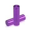 (Set of 4) 5/8'' Diameter X 2'' Barrel Length, Affordable Aluminum Standoffs, Purple Anodized Finish Standoff and (4) 2208Z Screw and (4) LANC1 Anchor for concrete/drywall (For Inside/Outside) [Required Material Hole Size: 7/16'']