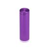 5/8'' Diameter X 2'' Barrel Length, Affordable Aluminum Standoffs, Purple Anodized Finish Easy Fasten Standoff (For Inside / Outside use) [Required Material Hole Size: 7/16'']