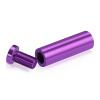 5/8'' Diameter X 2'' Barrel Length, Affordable Aluminum Standoffs, Purple Anodized Finish Easy Fasten Standoff (For Inside / Outside use) [Required Material Hole Size: 7/16'']