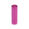 (Set of 4) 5/8'' Diameter X 2'' Barrel Length, Affordable Aluminum Standoffs, Rosy Pink Anodized Finish Standoff and (4) 2208Z Screw and (4) LANC1 Anchor for concrete/drywall (For Inside/Outside) [Required Material Hole Size: 7/16'']