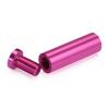 5/8'' Diameter X 2'' Barrel Length, Affordable Aluminum Standoffs, Rosy Pink Anodized Finish Easy Fasten Standoff (For Inside / Outside use) [Required Material Hole Size: 7/16'']