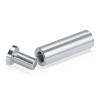 (Set of 4) 5/8'' Diameter X 2'' Barrel Length, Affordable Aluminum Standoffs, Silver Anodized Finish Standoff and (4) 2208Z Screw and (4) LANC1 Anchor for concrete/drywall (For Inside/Outside) [Required Material Hole Size: 7/16'']