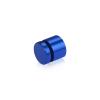 3/4'' Diameter X 1/2'' Barrel Length, Affordable Aluminum Standoffs, Blue Anodized Finish Easy Fasten Standoff (For Inside / Outside use) [Required Material Hole Size: 7/16'']