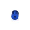 (Set of 4) 3/4'' Diameter X 1/2'' Barrel Length, Affordable Aluminum Standoffs, Blue Anodized Finish Standoff and (4) 2216Z Screws and (4) LANC1 Anchors for concrete/drywall (For Inside/Outside) [Required Material Hole Size: 7/16'']