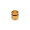 3/4'' Diameter X 1/2'' Barrel Length, Affordable Aluminum Standoffs, Gold Anodized Finish Easy Fasten Standoff (For Inside / Outside use) [Required Material Hole Size: 7/16'']