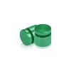 (Set of 4) 3/4'' Diameter X 1/2'' Barrel Length, Affordable Aluminum Standoffs, Green Anodized Finish Standoff and (4) 2216Z Screws and (4) LANC1 Anchors for concrete/drywall (For Inside/Outside) [Required Material Hole Size: 7/16'']