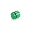 3/4'' Diameter X 1/2'' Barrel Length, Affordable Aluminum Standoffs, Green Anodized Finish Easy Fasten Standoff (For Inside / Outside use) [Required Material Hole Size: 7/16'']