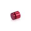 3/4'' Diameter X 1/2'' Barrel Length, Affordable Aluminum Standoffs, Cherry Red Anodized Finish Easy Fasten Standoff (For Inside / Outside use) [Required Material Hole Size: 7/16'']