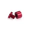 3/4'' Diameter X 1/2'' Barrel Length, Affordable Aluminum Standoffs, Cherry Red Anodized Finish Easy Fasten Standoff (For Inside / Outside use) [Required Material Hole Size: 7/16'']