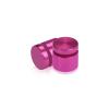 3/4'' Diameter X 1/2'' Barrel Length, Affordable Aluminum Standoffs, Rosy Pink Anodized Finish Easy Fasten Standoff (For Inside / Outside use) [Required Material Hole Size: 7/16'']