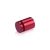 3/4'' Diameter X 3/4'' Barrel Length, Affordable Aluminum Standoffs, Cherry Red Anodized Finish Easy Fasten Standoff (For Inside / Outside use) [Required Material Hole Size: 7/16'']