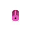 (Set of 4) 3/4'' Diameter X 3/4'' Barrel Length, Affordable Aluminum Standoffs, Rosy Pink Anodized Finish Standoff and (4) 2216Z Screws and (4) LANC1 Anchors for concrete/drywall (For Inside/Outside) [Required Material Hole Size: 7/16'']
