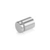 3/4'' Diameter X 3/4'' Barrel Length, Affordable Aluminum Standoffs, Silver Anodized Finish Easy Fasten Standoff (For Inside / Outside use) [Required Material Hole Size: 7/16'']