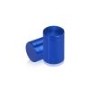 3/4'' Diameter X 1'' Barrel Length, Affordable Aluminum Standoffs, Blue Anodized Finish Easy Fasten Standoff (For Inside / Outside use) [Required Material Hole Size: 7/16'']