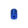 (Set of 4) 3/4'' Diameter X 1'' Barrel Length, Affordable Aluminum Standoffs, Blue Anodized Finish Standoff and (4) 2216Z Screws and (4) LANC1 Anchors for concrete/drywall (For Inside/Outside) [Required Material Hole Size: 7/16'']