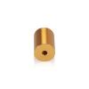 (Set of 4) 3/4'' Diameter X 1'' Barrel Length, Affordable Aluminum Standoffs, Gold Anodized Finish Standoff and (4) 2216Z Screws and (4) LANC1 Anchors for concrete/drywall (For Inside/Outside) [Required Material Hole Size: 7/16'']